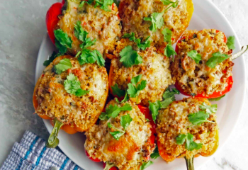 Turkey Cacciatore Stuffed Peppers