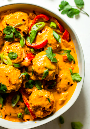 Thai Curry Meatballs - Full Circle Food