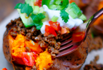 Taco Turkey Loaded Sweet Potato